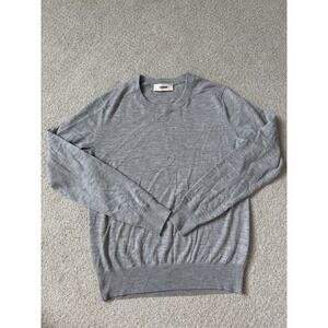 Buck Mason Size S Light Heather Grey California 100% Cashmere Crew